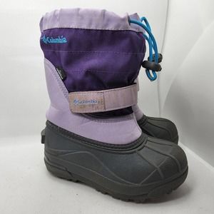 Columbia Powderbug Plus II Purple Winter Snow Boots Little Kids Size 11 BC1302